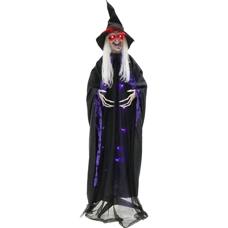 Light Up Standing Witch Halloween Decoration 1.8m