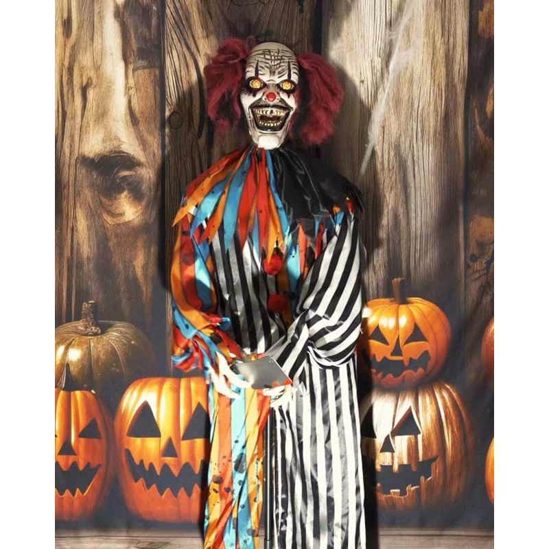 Standing Clown Animated Halloween Decoration 1.8m