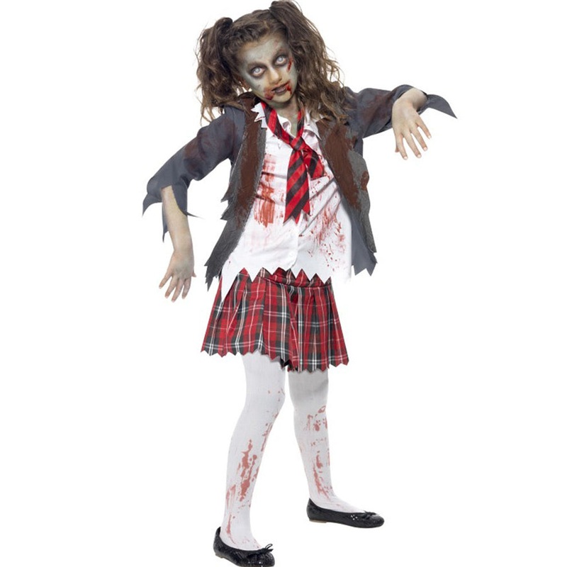 Zombie School Uniform Girls Halloween Costume