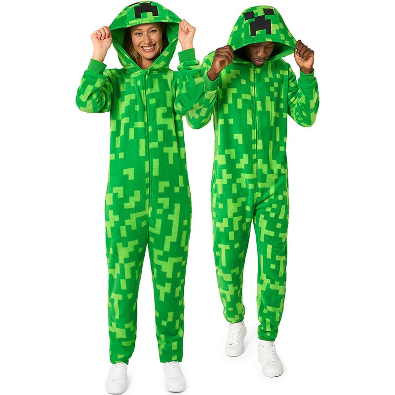 Minecraft Creeper Opposuit Adult Onesie
