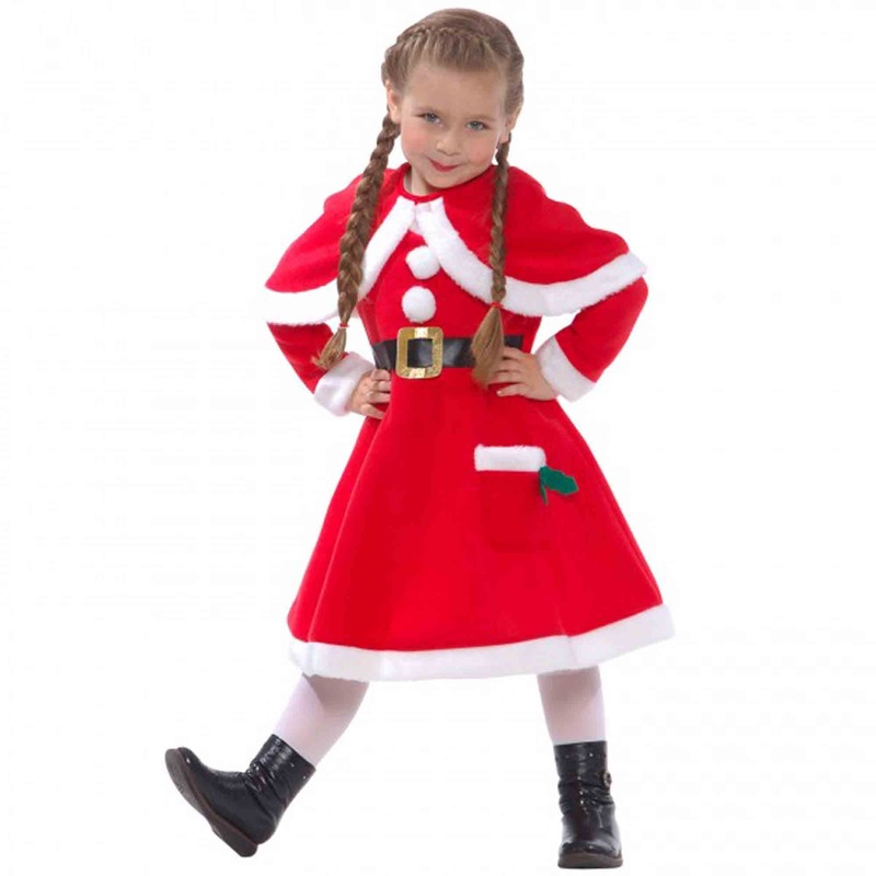 Morph Costume Little Miss Santa Childs 10-12 Years