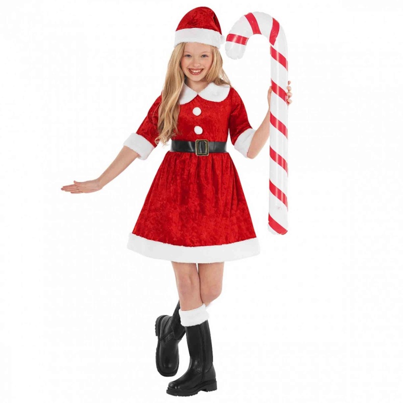 Morph Costume Miss Santa Claus Dress Childs 10-12 Years