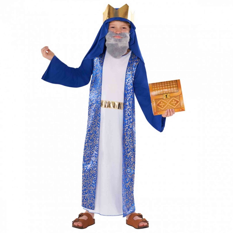 Morph Costume Nativity King Blue Childs 10-12 Years