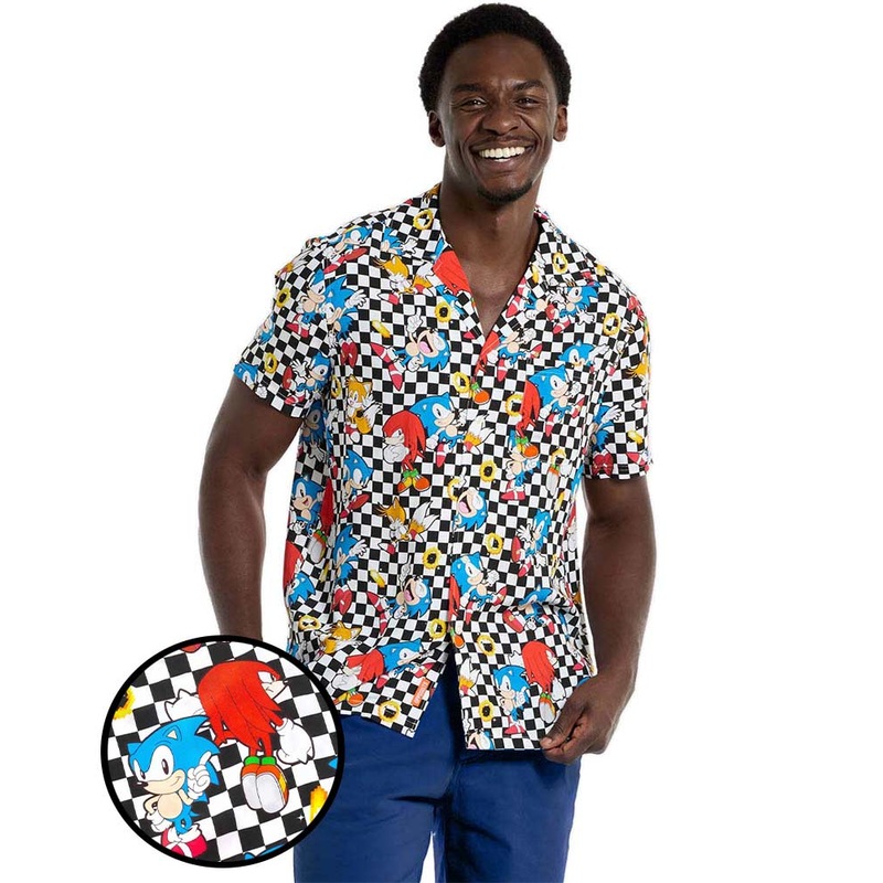 Sonic Retro Rings Mens Opposuit Summer Shirt