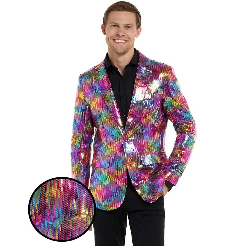 Sequins Rainbow Mens Suitmeister Jacket