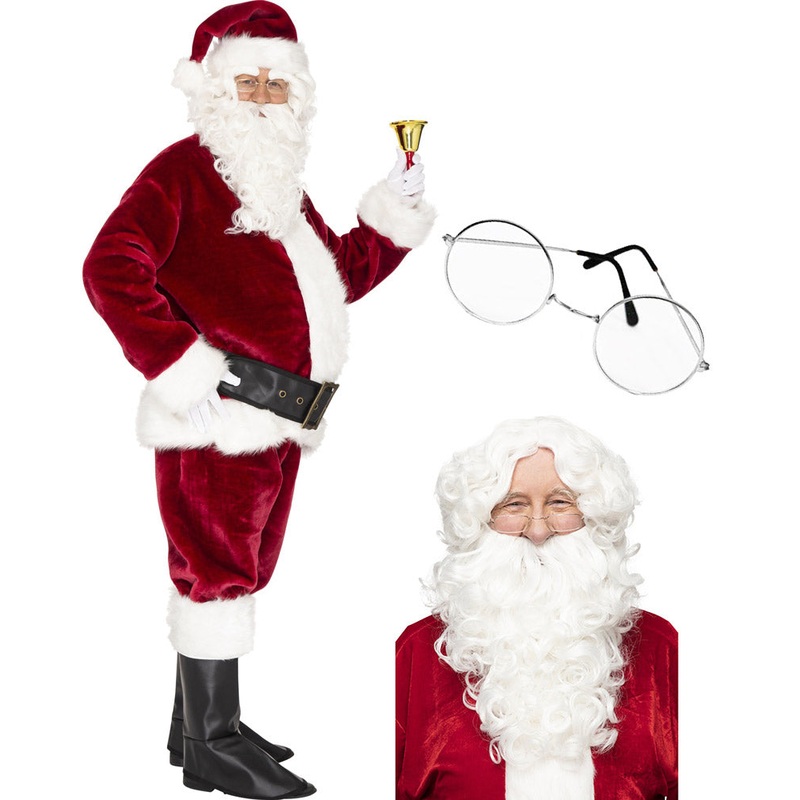 Christmas Complete Professional Santa Plus Size Suit Bundle