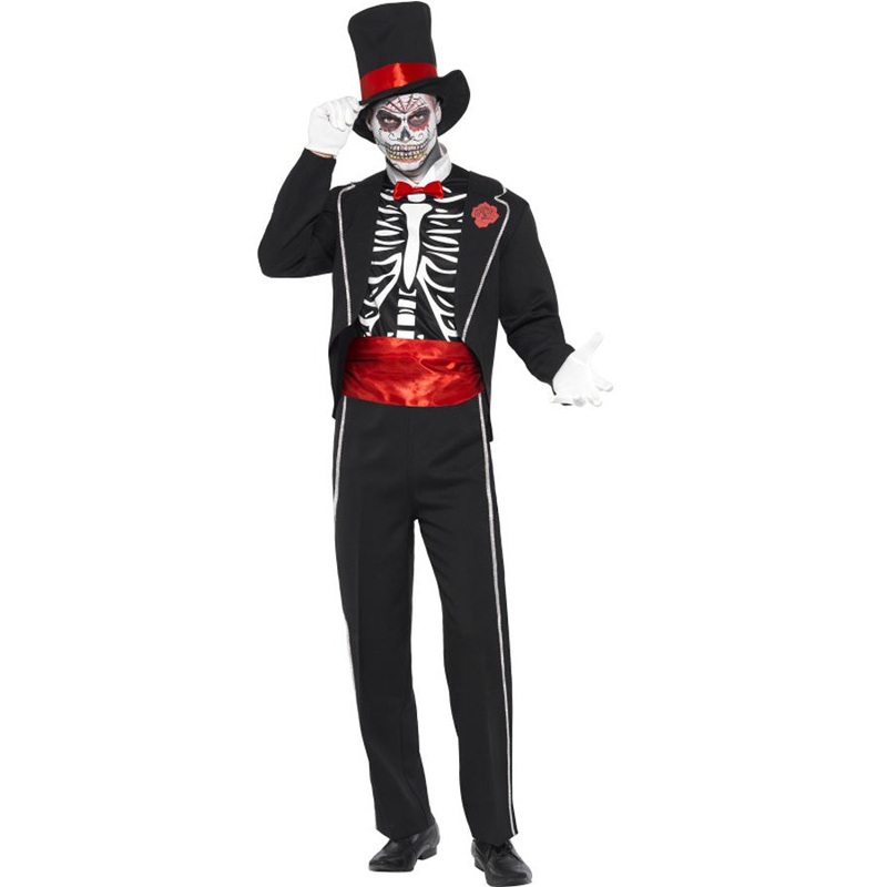 Day of the Dead Mens Costume|Large|Medium