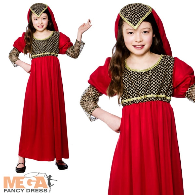 Girls Juliet Medieval Shakespeare Book Week Costume