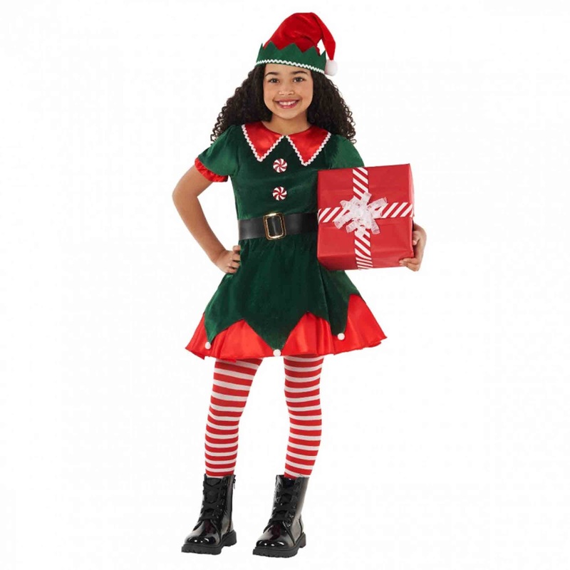 Morph Costume Workshop Elf Dress Green Childs 12-14 Years