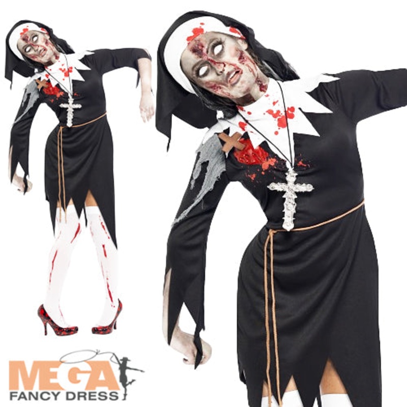 Zombie Bloody Sister Costume|Large 16-18|Medium 12-14|Small 8-10|XL 20-22