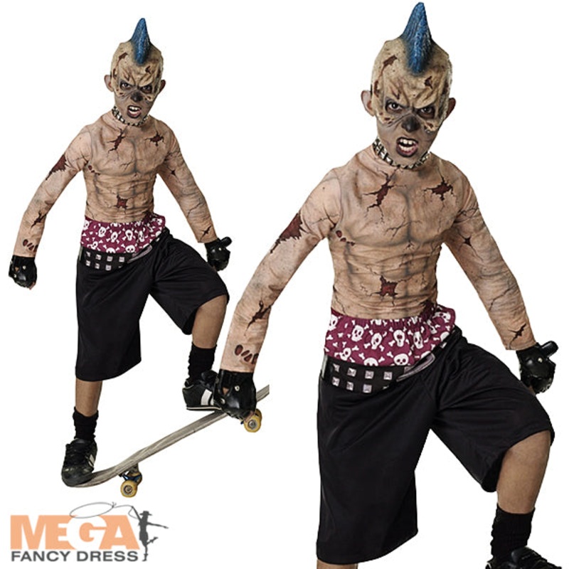 Zombie Skate Punk Costume|5-7 Years