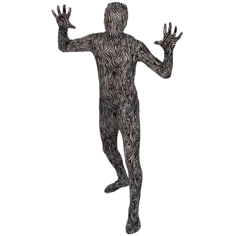 Zebra Skin Suit Fancy Dress Costume