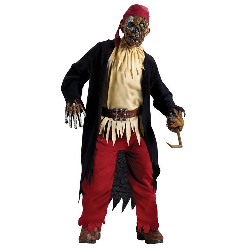 Zombie Pirate Kids Halloween Costume with Mask and Hook