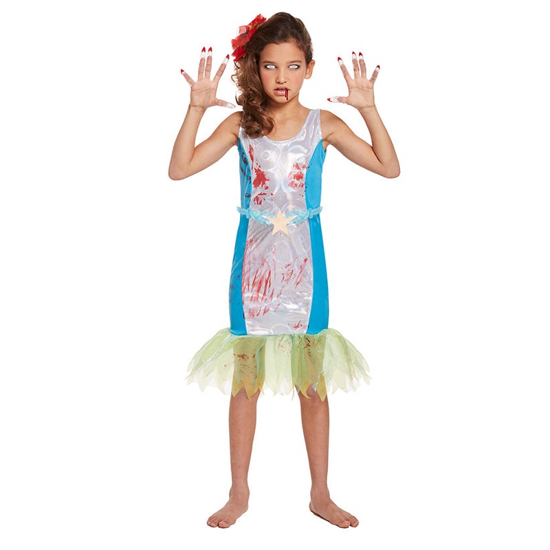 Zombie Mermaid Girls Underwater Undead Costume