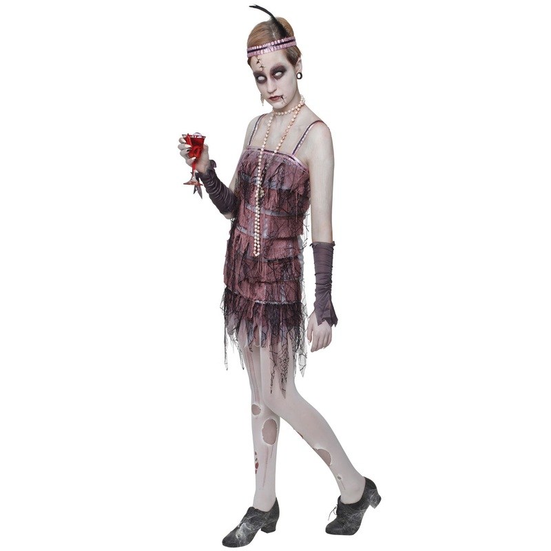 Zombie Flapper Ladies Costume|Medium 12-14|Large 14-16