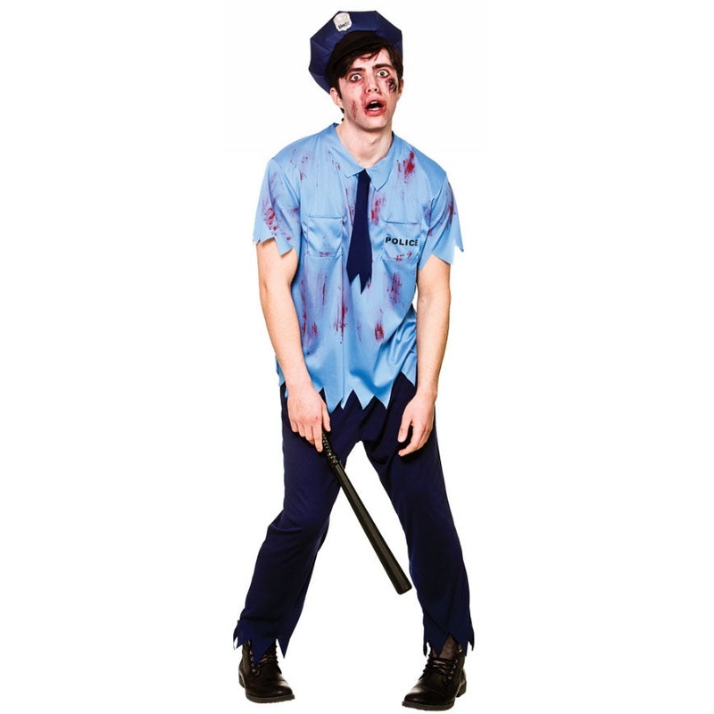 Zombie Cop Undead Law Enforcement Mens Costume