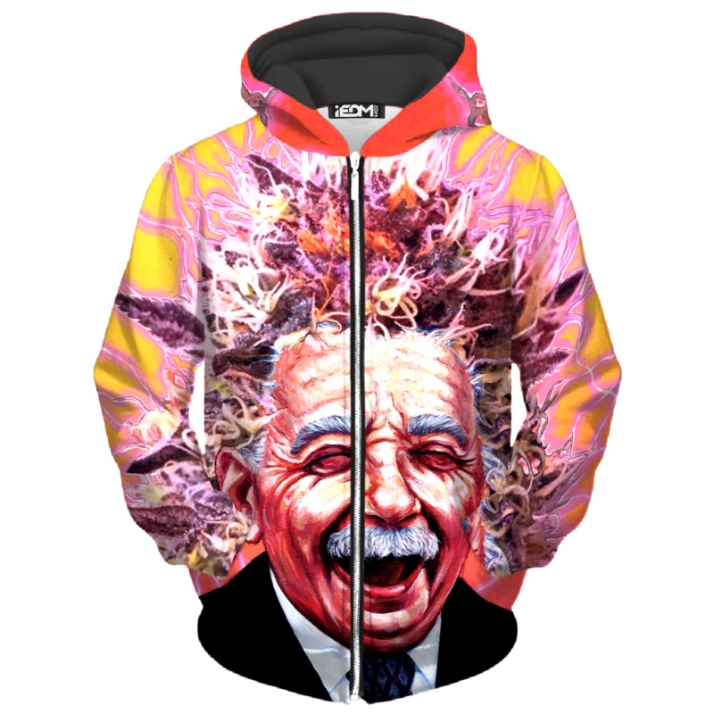 Albert Pinestein Unisex Zip-Up Hoodie