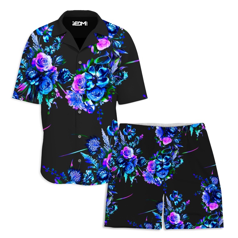 Midnight Garden Lounge Shirt and Shorts Combo