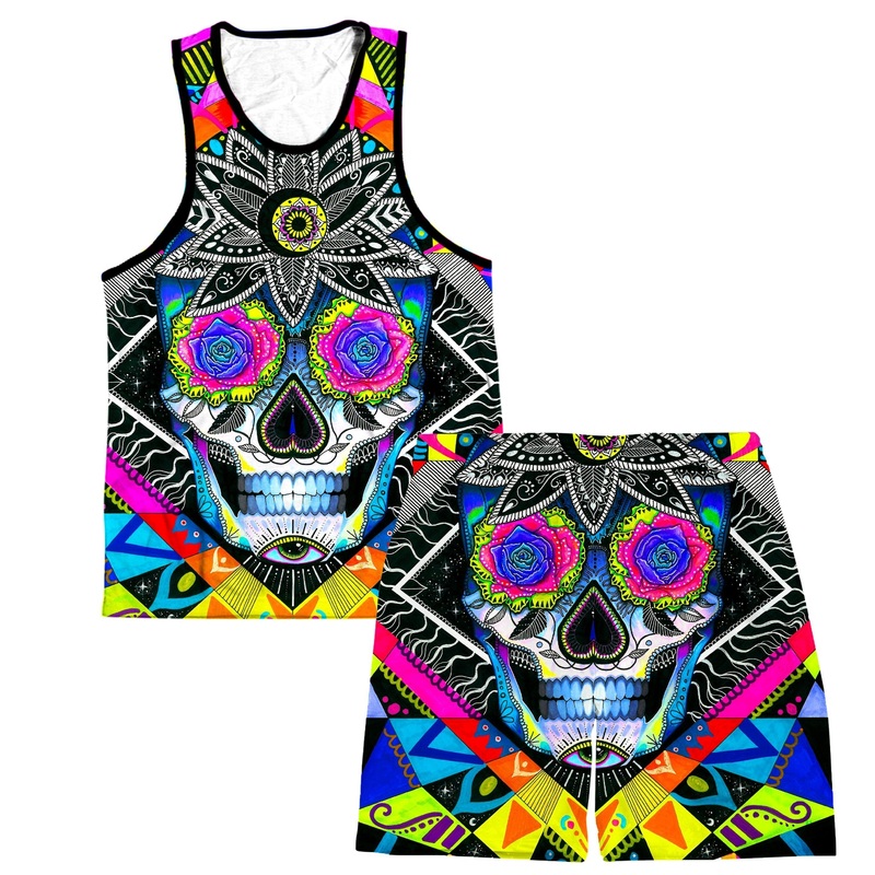 Suger Skull Tank and Shorts Combo