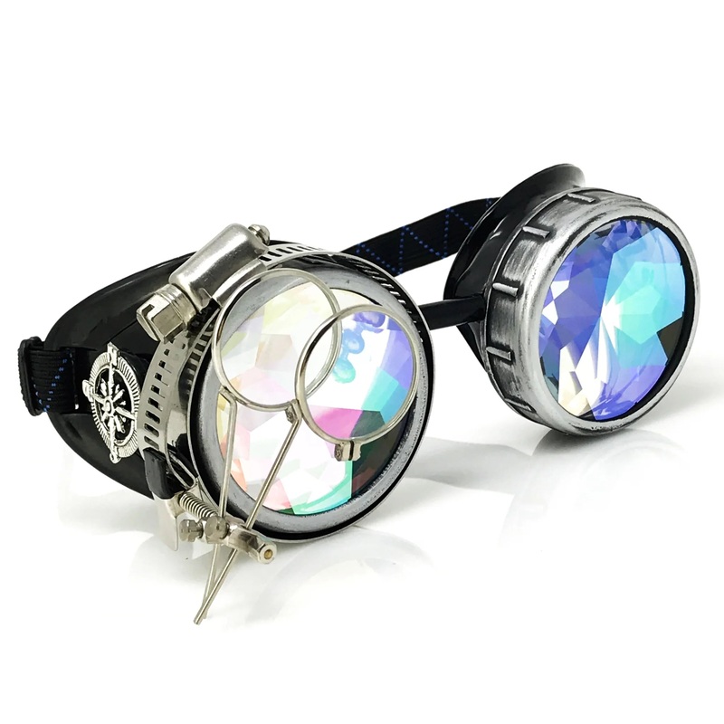 DJ Approved Glasses Rave Eyewear With Magnifying Eye Loupes Kaleidoscope Lenses