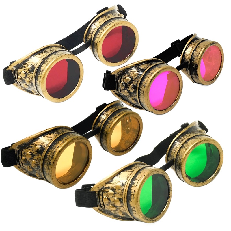 Dystopian Apocalyptic Goggles|Pink|Green|Orange|Red