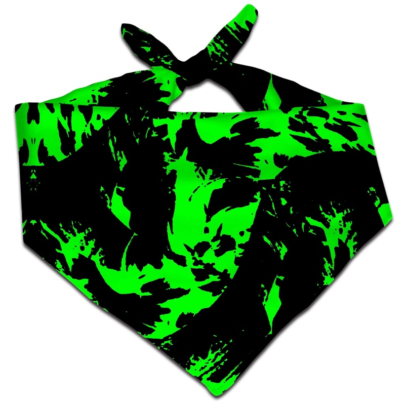 Neon Graffiti Paint Splatter Bandana