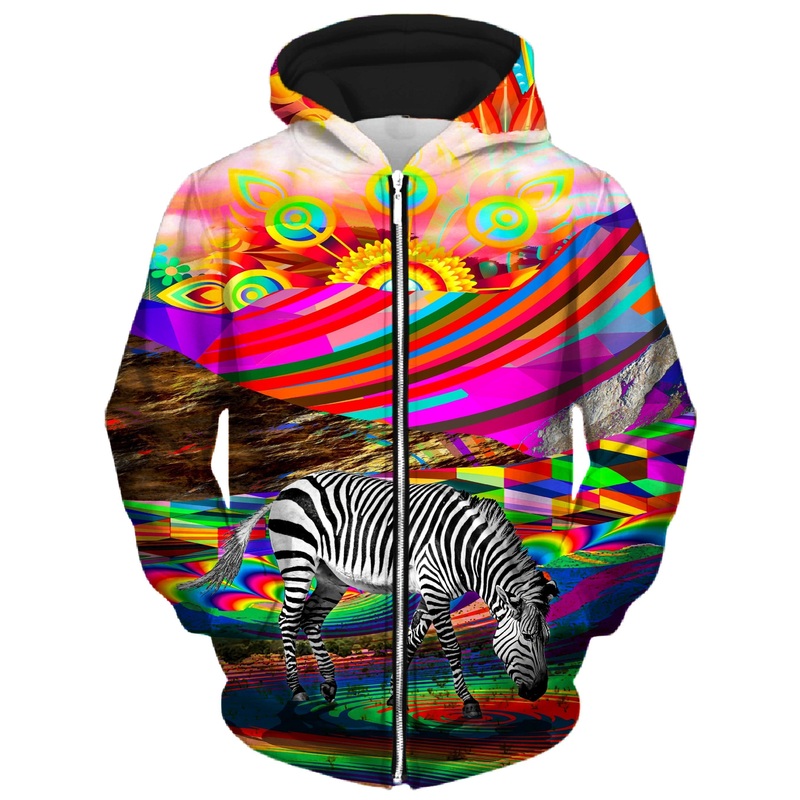 Rainbow Land Unisex Zip-Up Hoodie