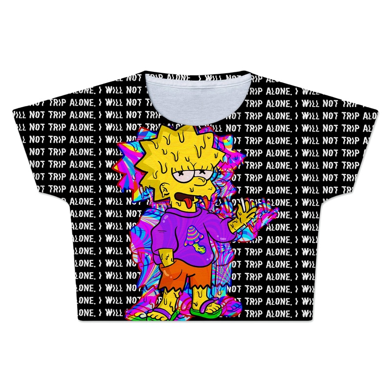 Tripping with Her Crop Tee|X-Small|Small|Medium|Large|X-Large|XX-Large|XXX-Large