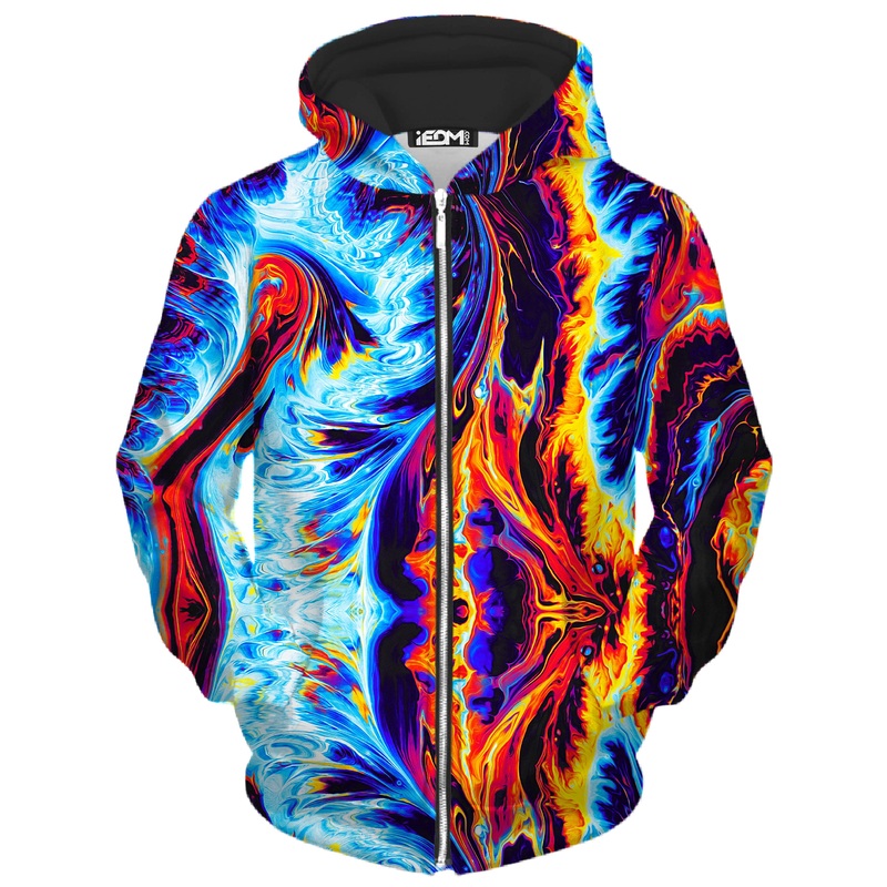 Wavy Days Unisex Zip-Up Hoodie