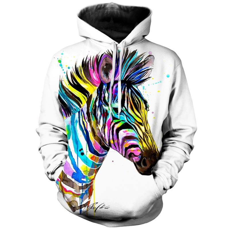 Zebra Bunt Unisex Hoodie|Small|Medium|Large|X-Large|XX-Large|XXX-Large
