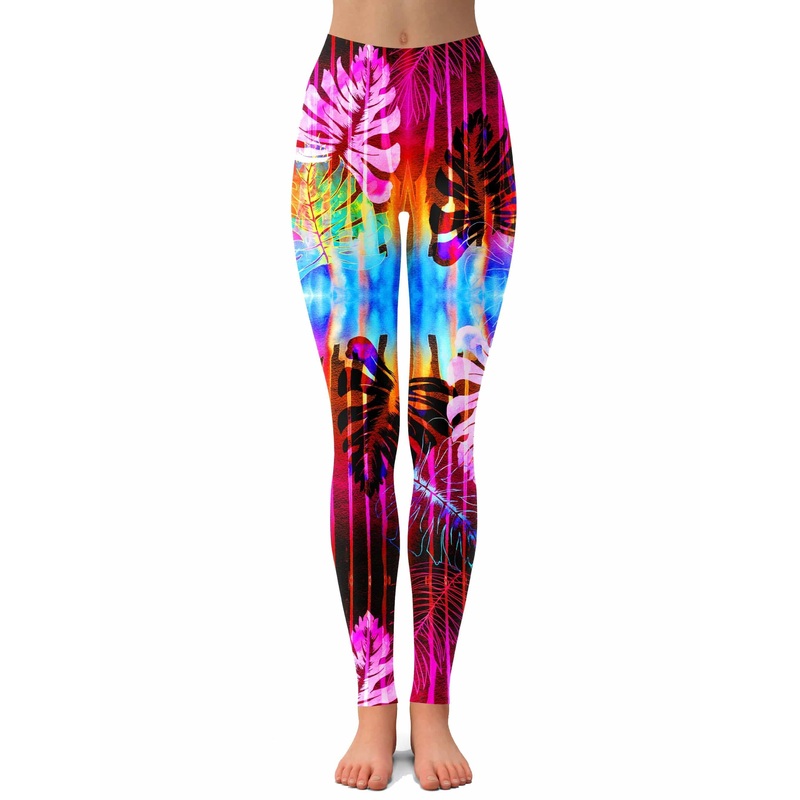Fluorescent Jungle Leggings|XX-Small|X-Small|Small|Medium|Large|X-Large|XX-Large