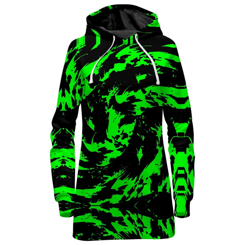 Neon Graffiti Paint Splatter Hoodie Dress