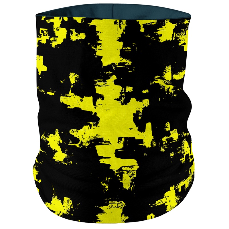 Black and Yellow Abstract Bandana Mask