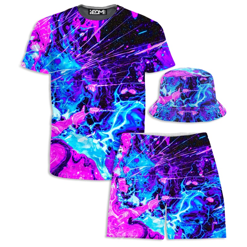 Cosmic Burst T-Shirt and Shorts with Bucket Hat Combo