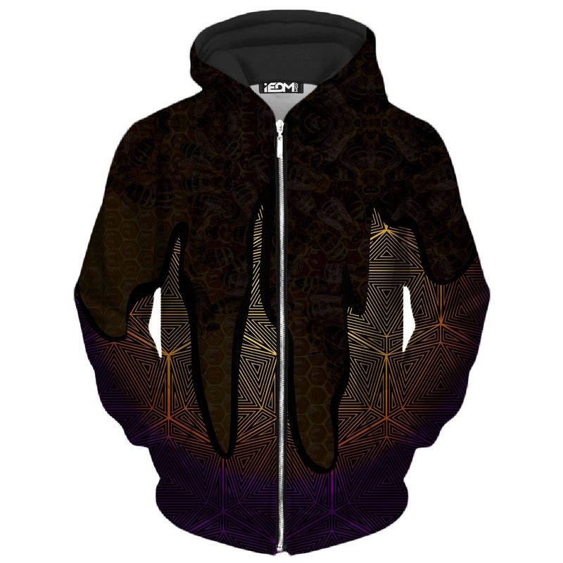 Hallucinations Golden Honey Unisex Zip-Up Hoodie