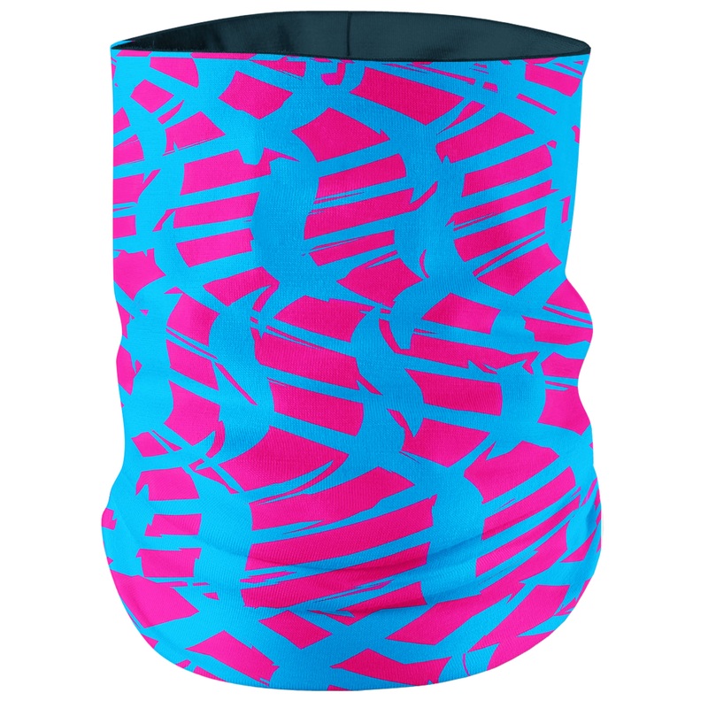 Pink and Blue Squiggly Rave Checkered Bandana Mask