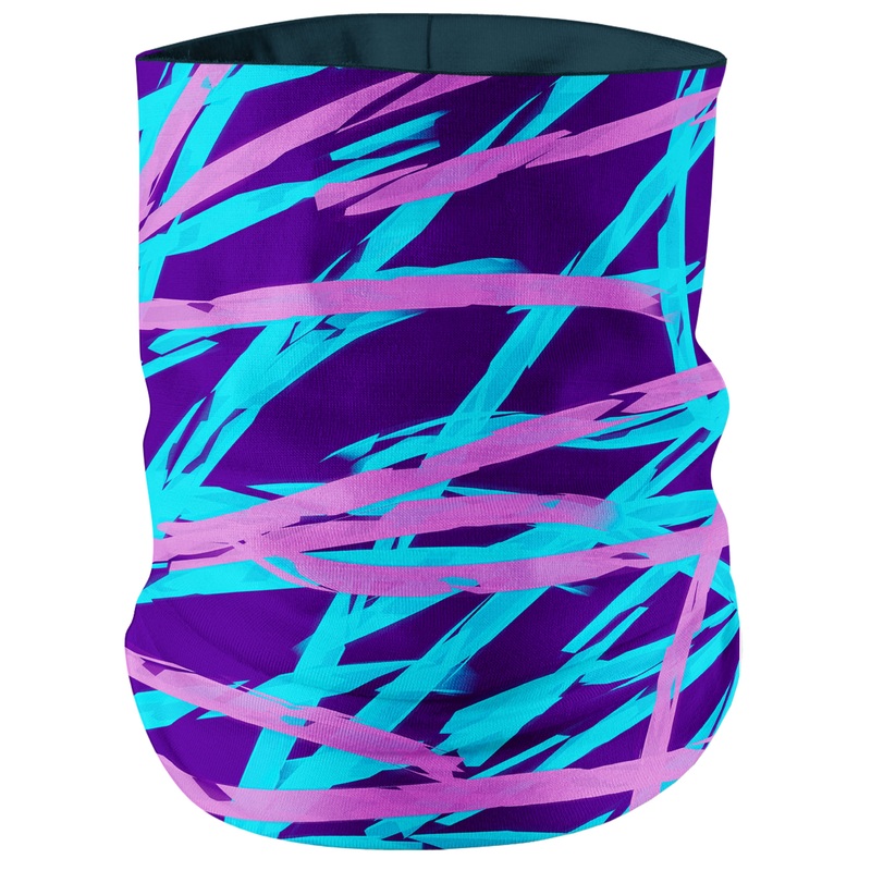 Purple and Blue Rave Abstract Bandana Mask