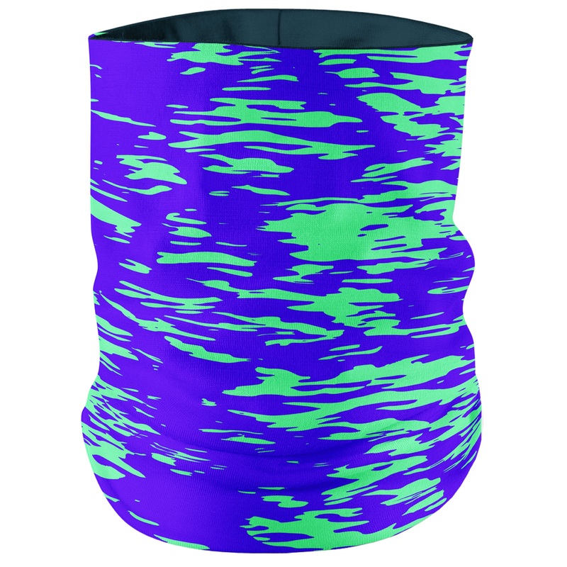 Purple Mint Rave Zebra Stripe Bandana Mask