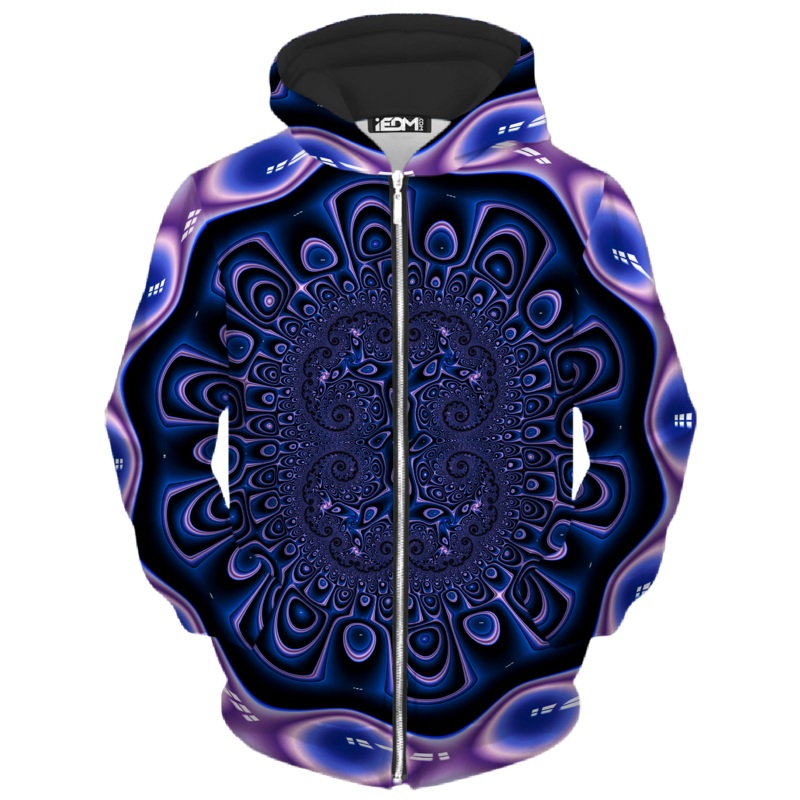 Vivid Warp Unisex Zip-Up Hoodie