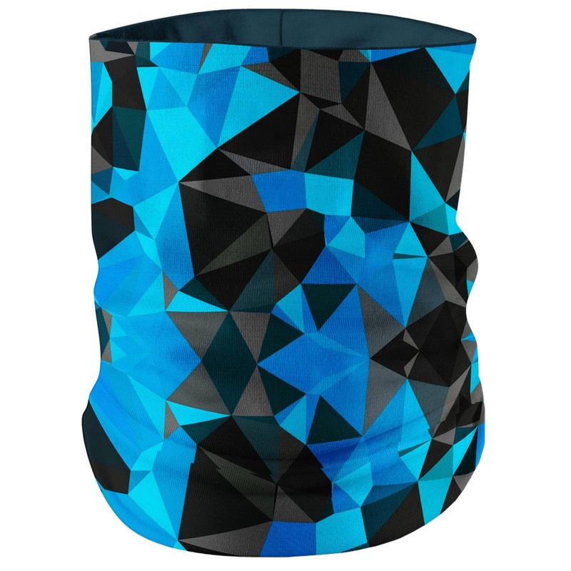 Blue and Black Geo Bandana Mask
