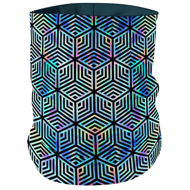 Holographic Hexagon Bandana Mask