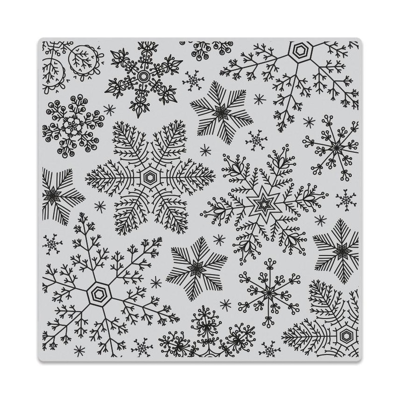 Hand Drawn Snowflakes Bold Prints Cling Stamp