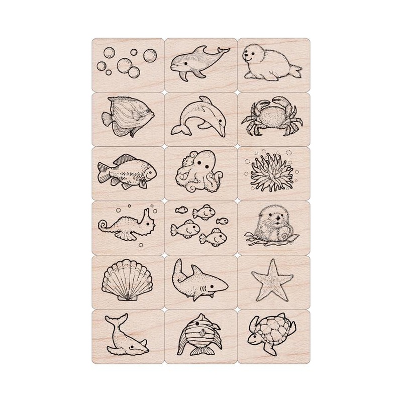 Sea Life Woodblock Ink 'n' Stamp