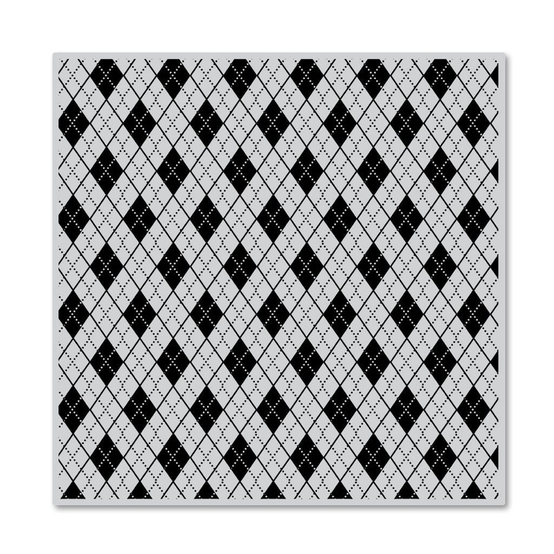 Argyle Pattern Bold Prints Cling Stamp