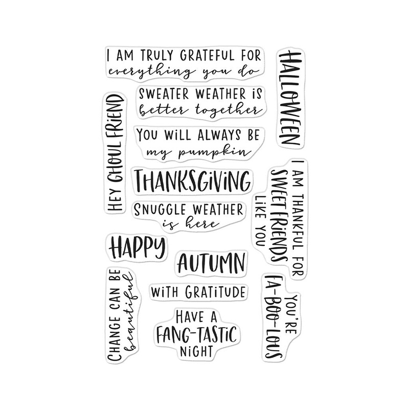 Autumn & Halloween Messages Clear Stamp Set