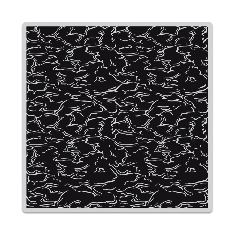 Aqua Texture Bold Prints Cling Stamp