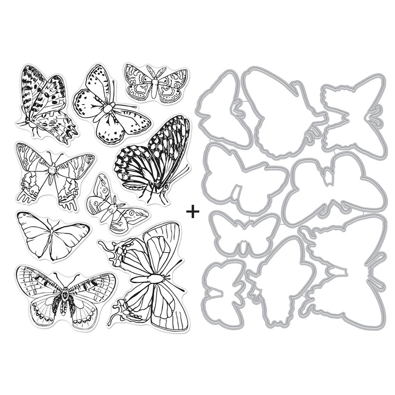 Beautiful Butterflies Stamp & Cut