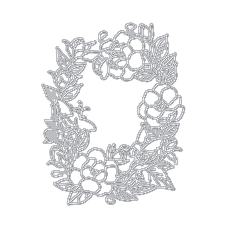 Bee Florals Window Fancy Dies