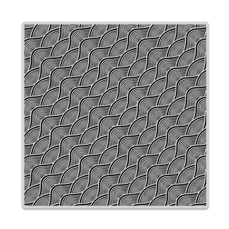 Wave Pattern Bold Prints Cling Stamp
