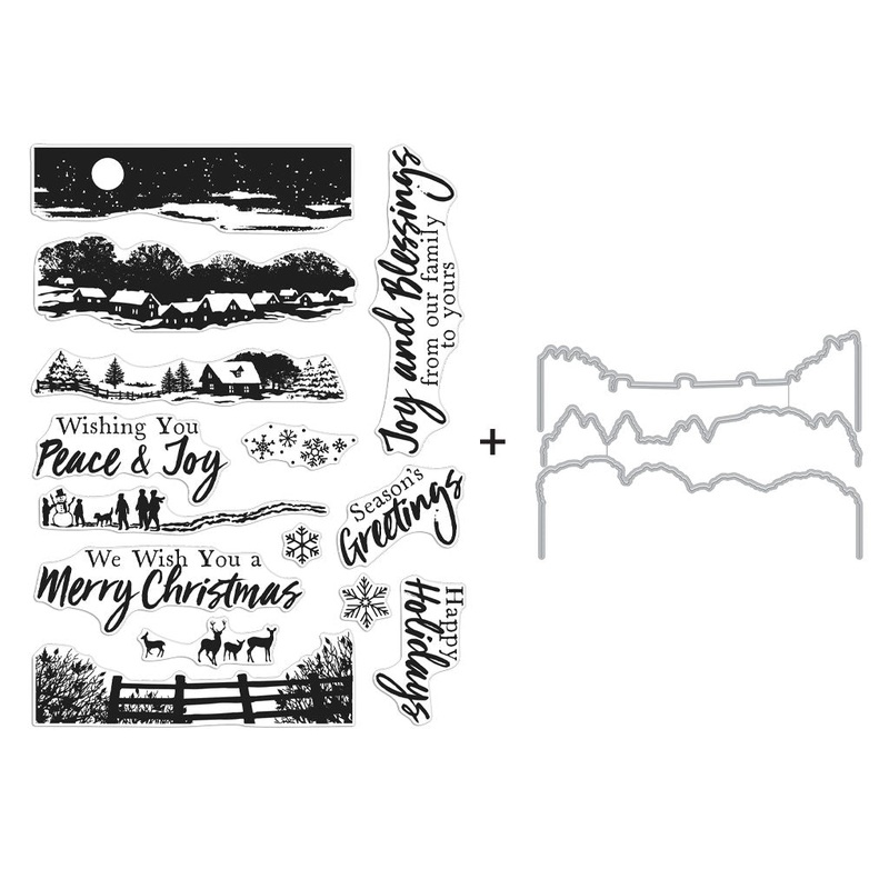 Winter Scene Stamp & Cut